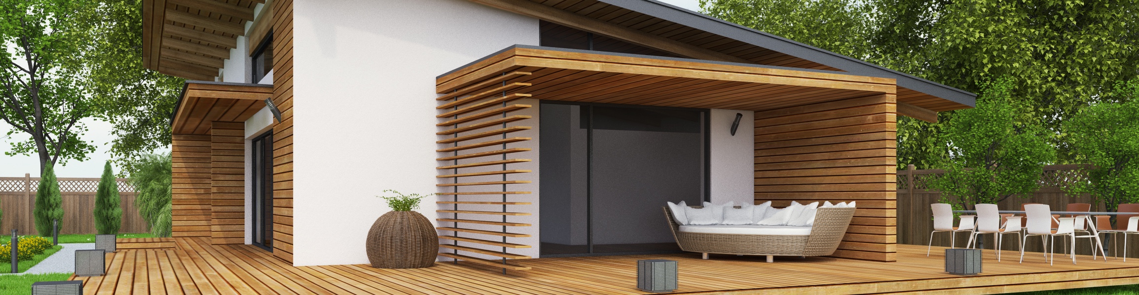 Maison ossature bois contemporaine toit plat à andernos