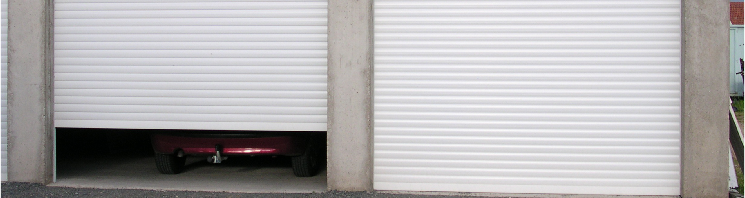 Porte de garage enroulable avec lames aluminium 77mm