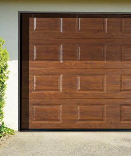 Porte de garage sectionnelle imitation couleur bois