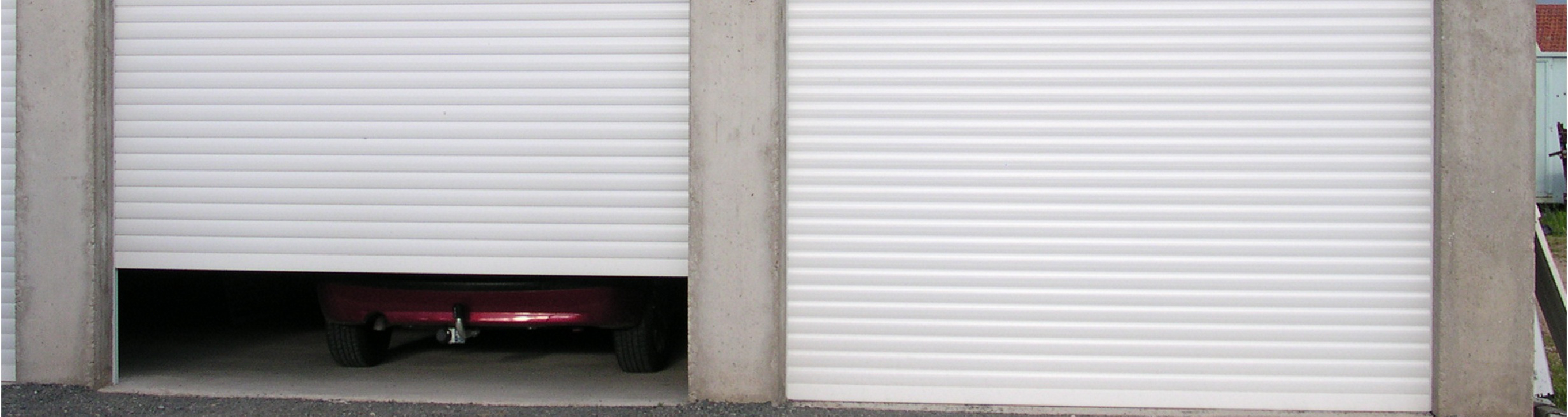 Porte de garage enroulable avec lames aluminium 77mm